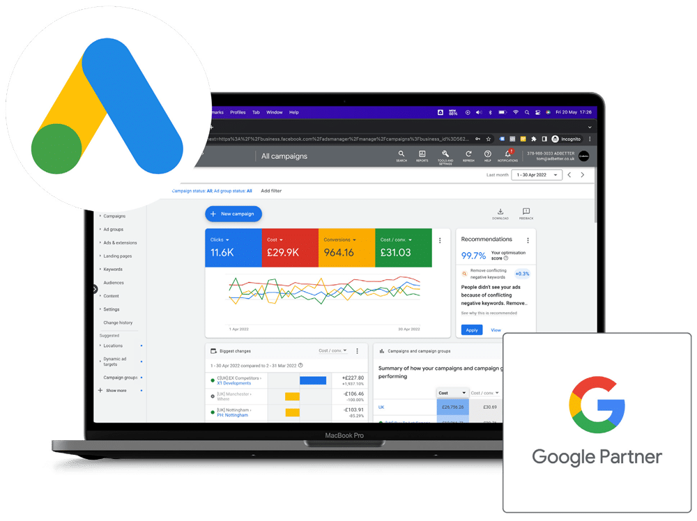 Google Ads dashboard