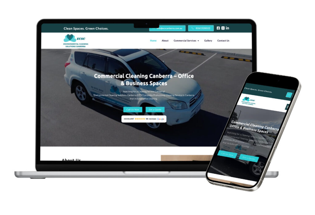 Example commercial cleaning website
