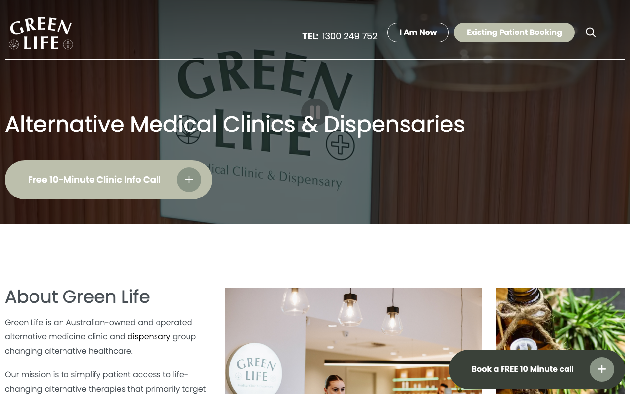 Green Life Clinics website
